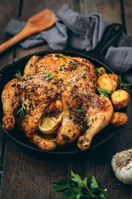 Mediterranean Whole Baked Chicken