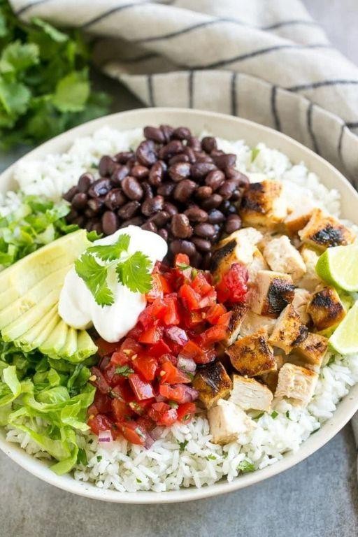 Mexican Chicken and Bean Rice Bowl