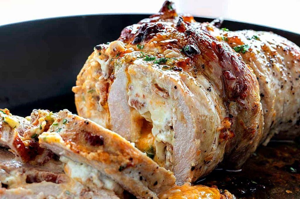 Mexican Pork Loin Stuffed with Cheese and Jalapenos