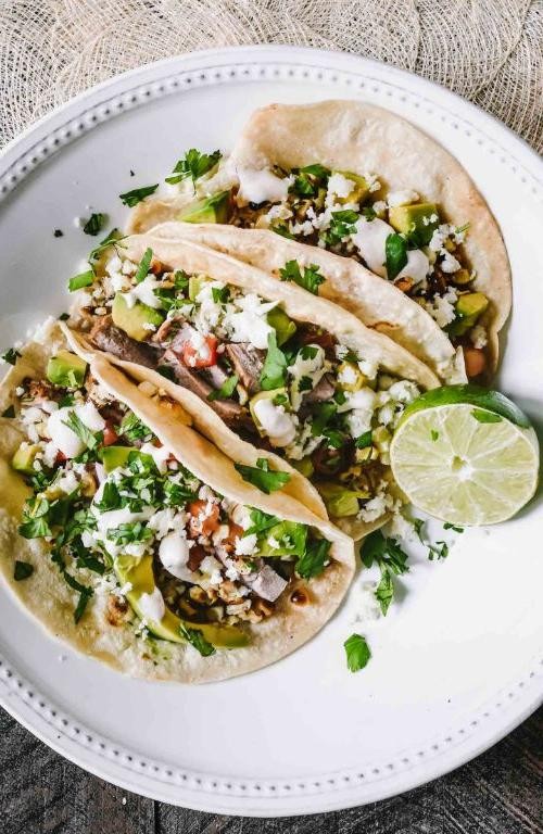 Mexican Pork Loin Tacos with Avocado Salsa