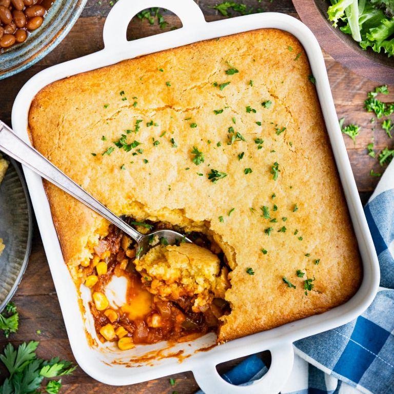 Mexican Pork Loin and Cornbread Casserole