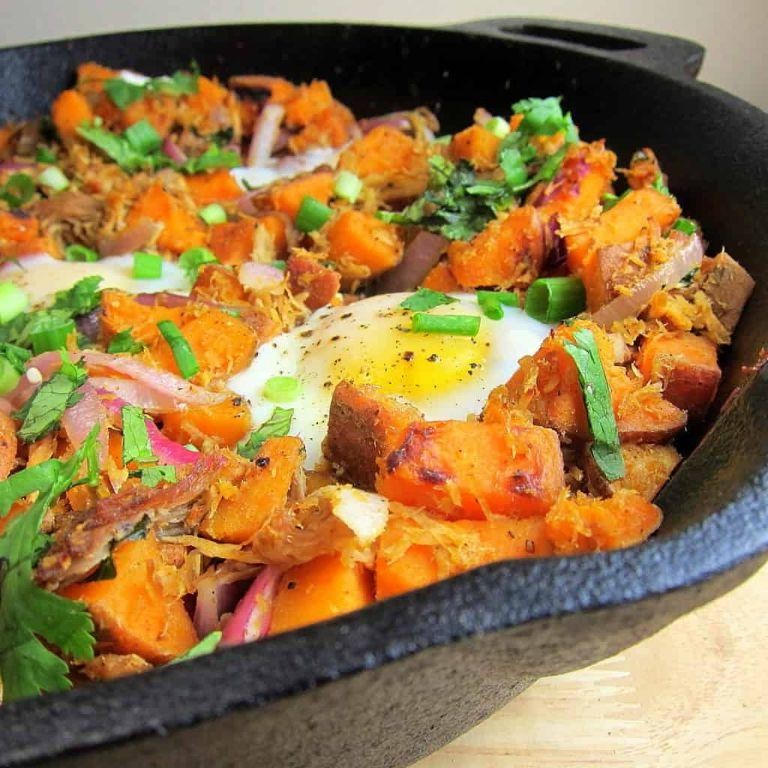 Mexican Pork Tenderloin and Sweet Potato Hash