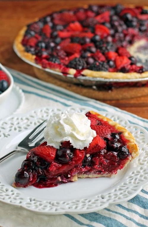Mini Graham Cracker Crust Mixed Berry Pies