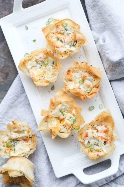 Mini Phyllo Shells with Crab and Avocado