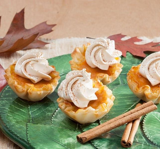 Mini Phyllo Shells with Pumpkin Pie Filling