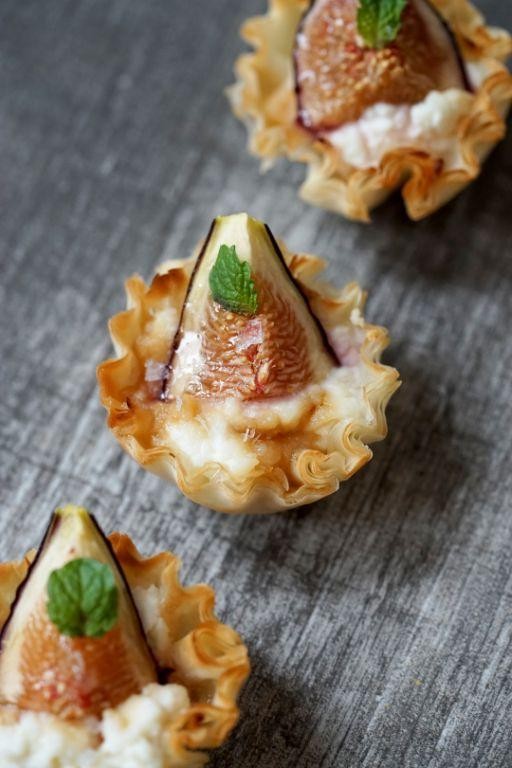 Mini Phyllo Shells with Ricotta and Fig