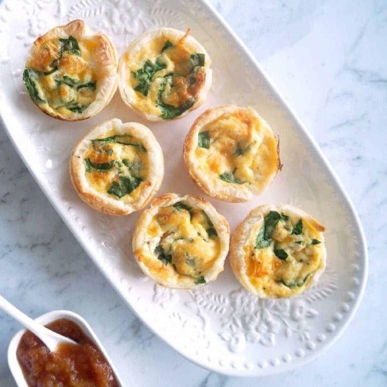 Mini Quiches with Spinach and Feta
