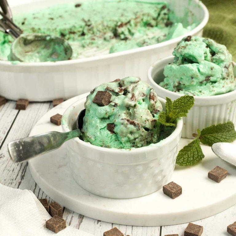 Mint Chocolate Chip Cottage Cheese Ice Cream