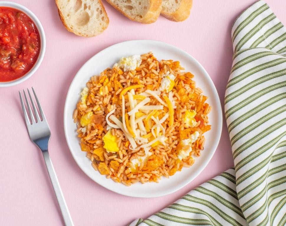 Minute Rice and Egg Scramble