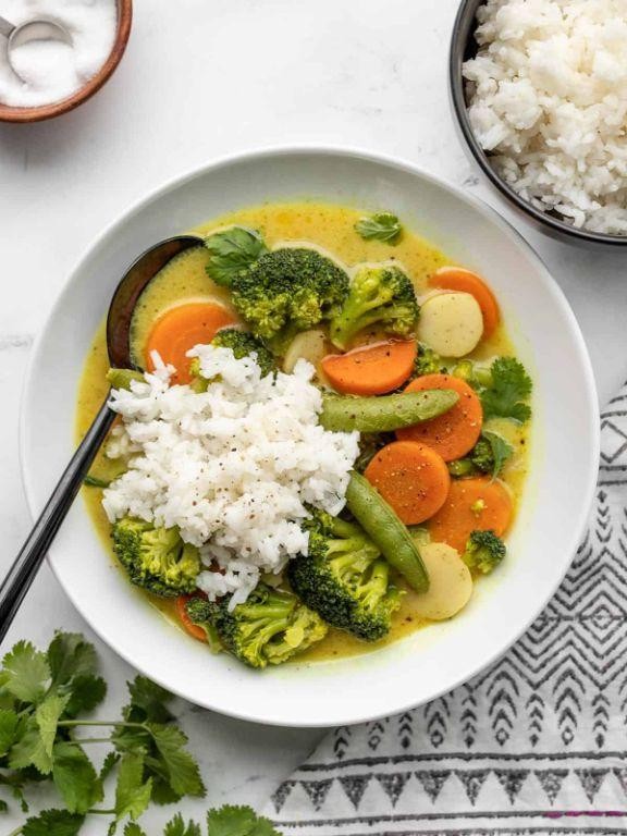 Minute Rice with Curry Vegetables