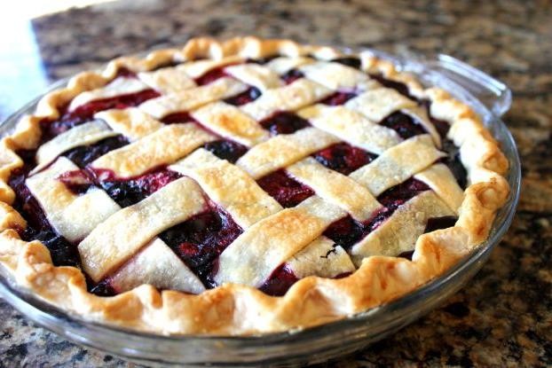 Mixed Berry Pie with Lattice Top
