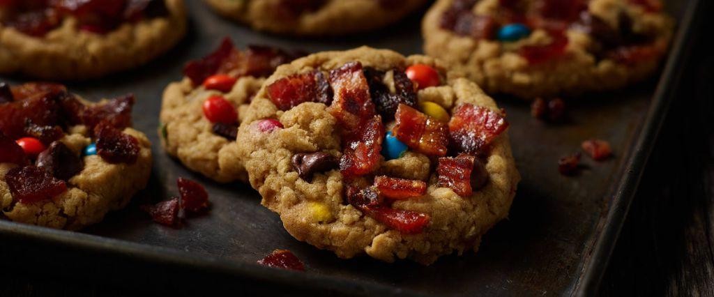Monster Cookies with Bacon for a Savory Surprise