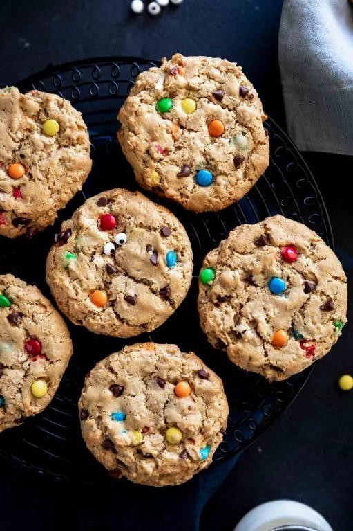 Monster Cookies with Coconut and White Chocolate