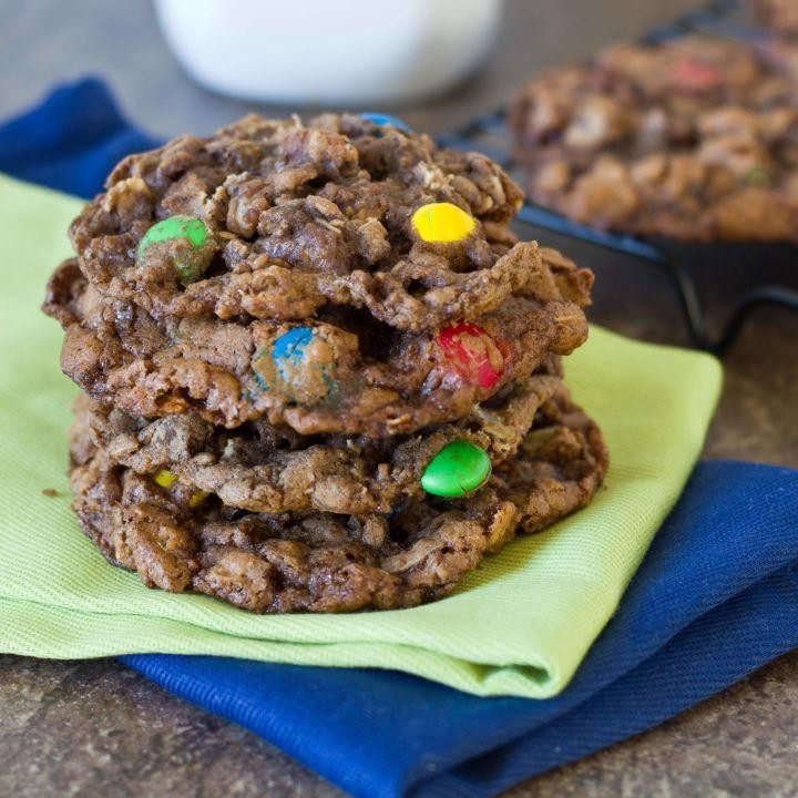 Monster Cookies with Espresso for a Coffee Kick