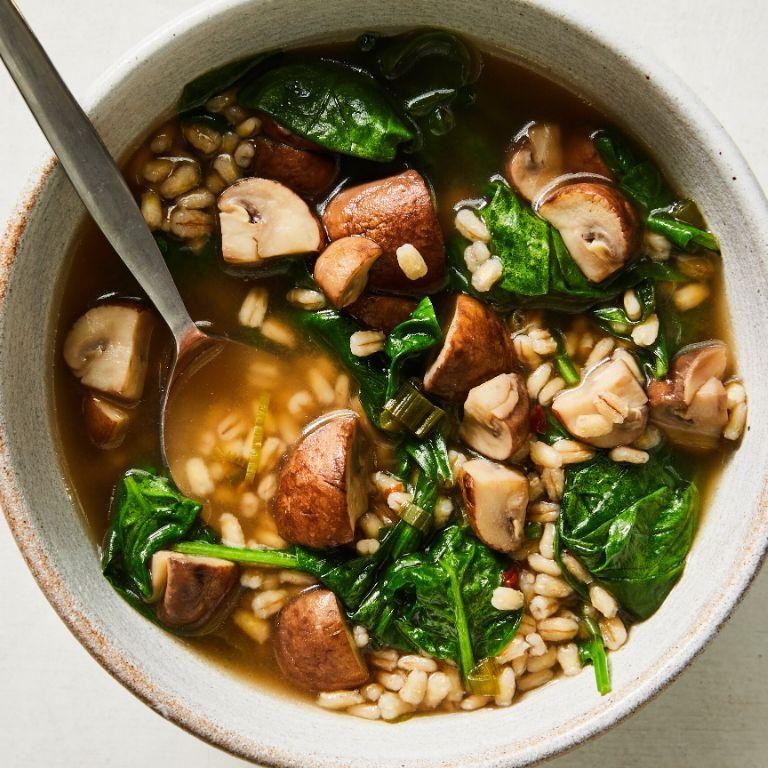 Mushroom Barley Sacred Heart Diet Soup