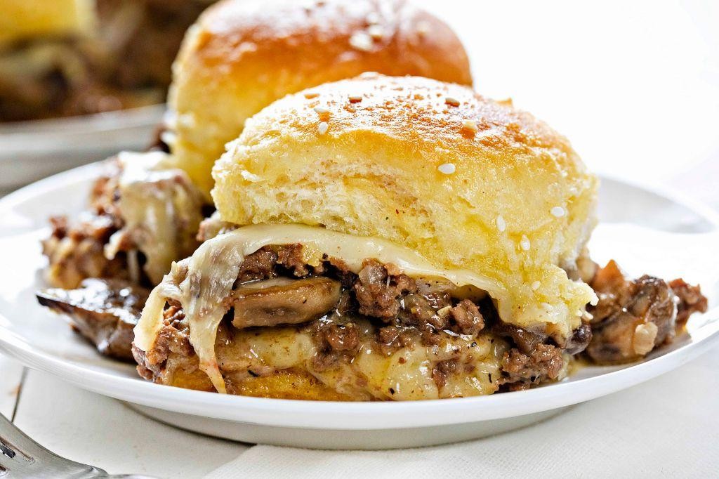 Mushroom Swiss Sliders