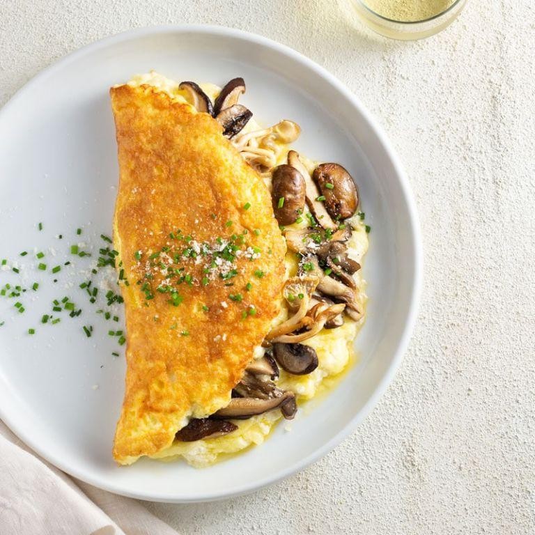 Mushroom and Gruyere Egg Souffle