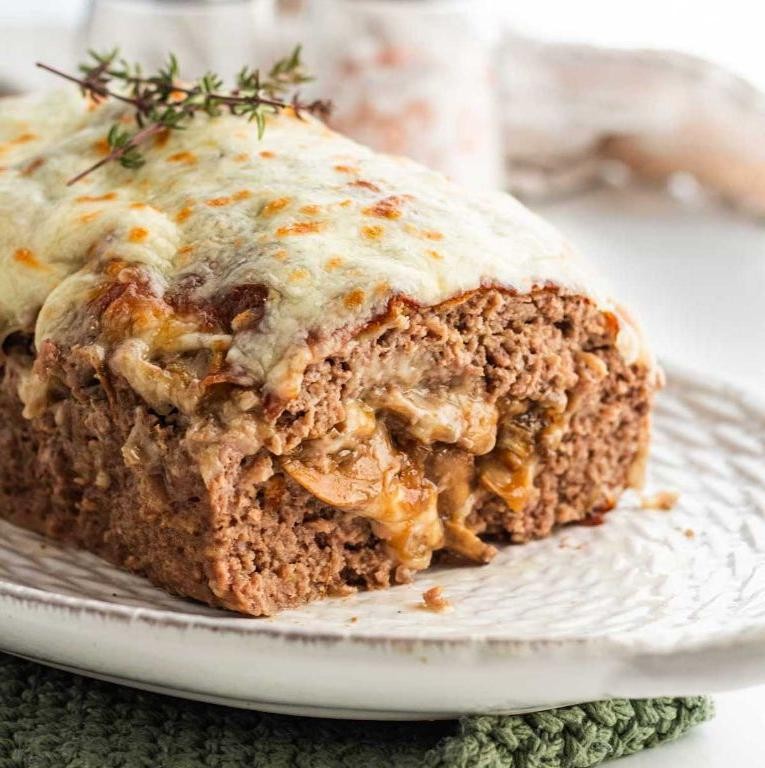 Mushroom and Swiss Stuffed Meatloaf