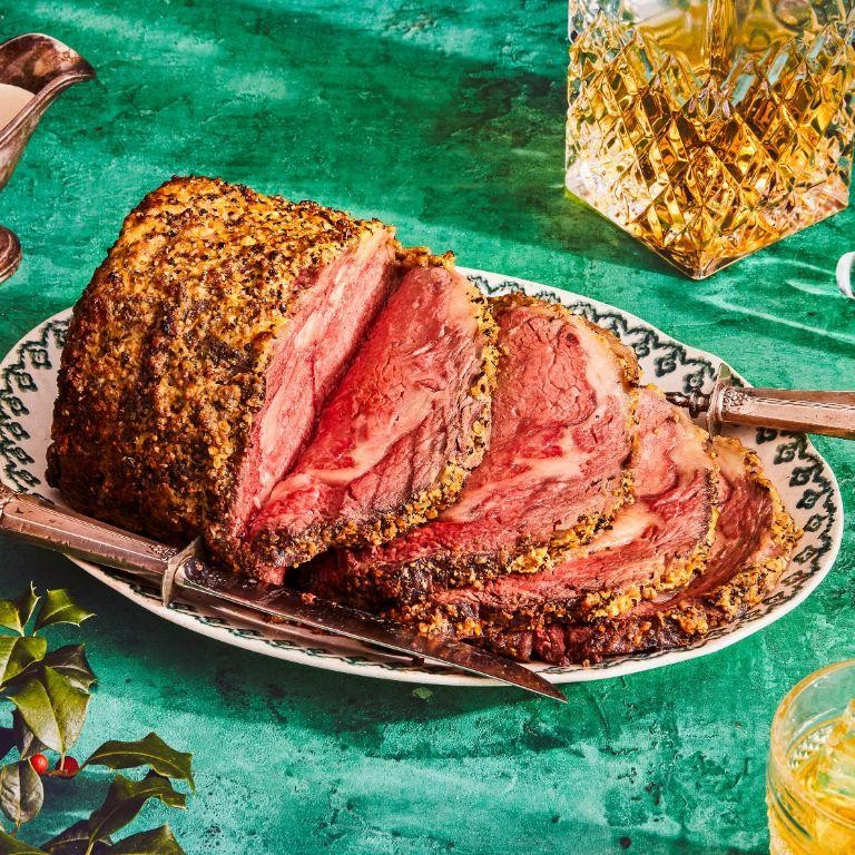 Mustard and Herb Standing Rib Roast