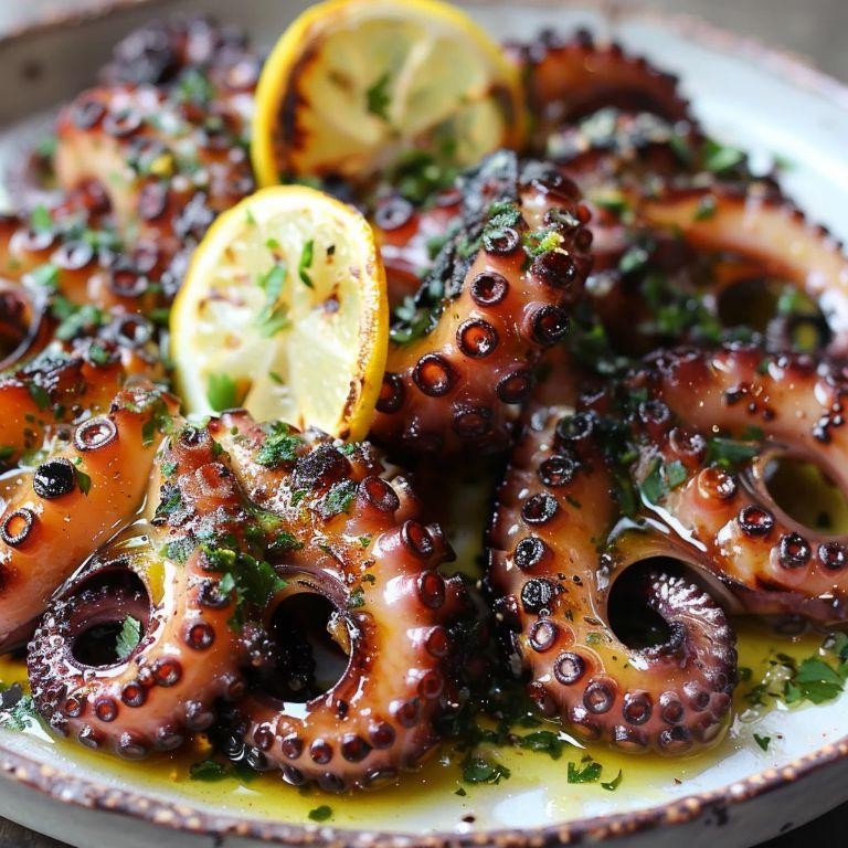 Octopus Sashimi with Lemon Olive Oil