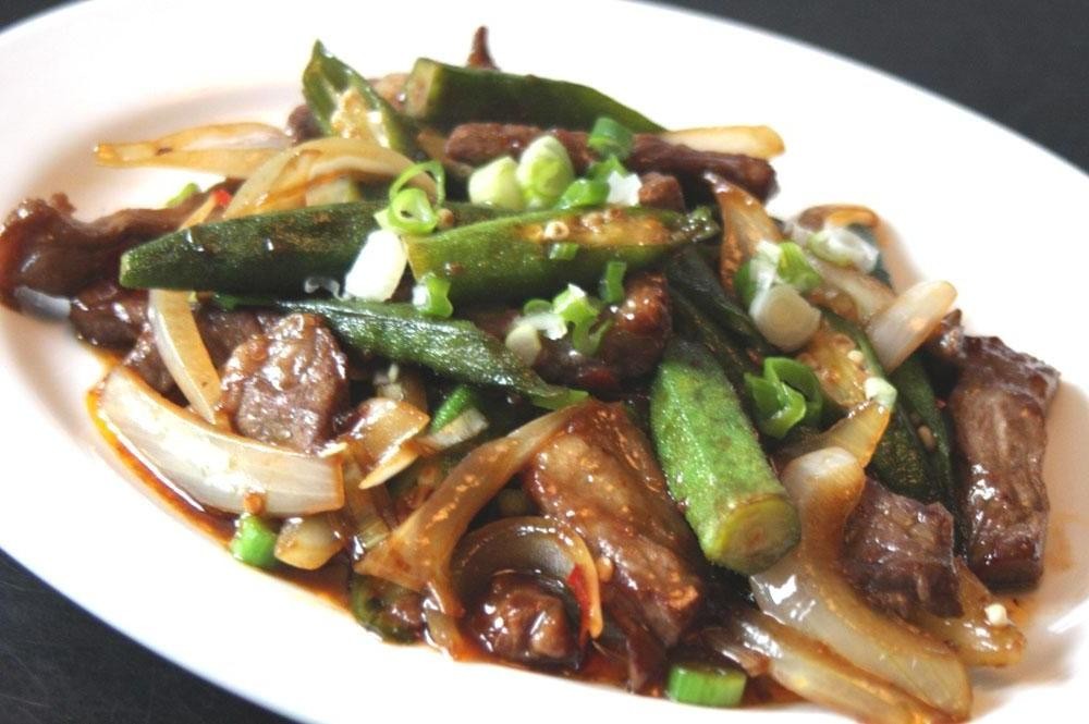 Okra and Beef Stir Fry