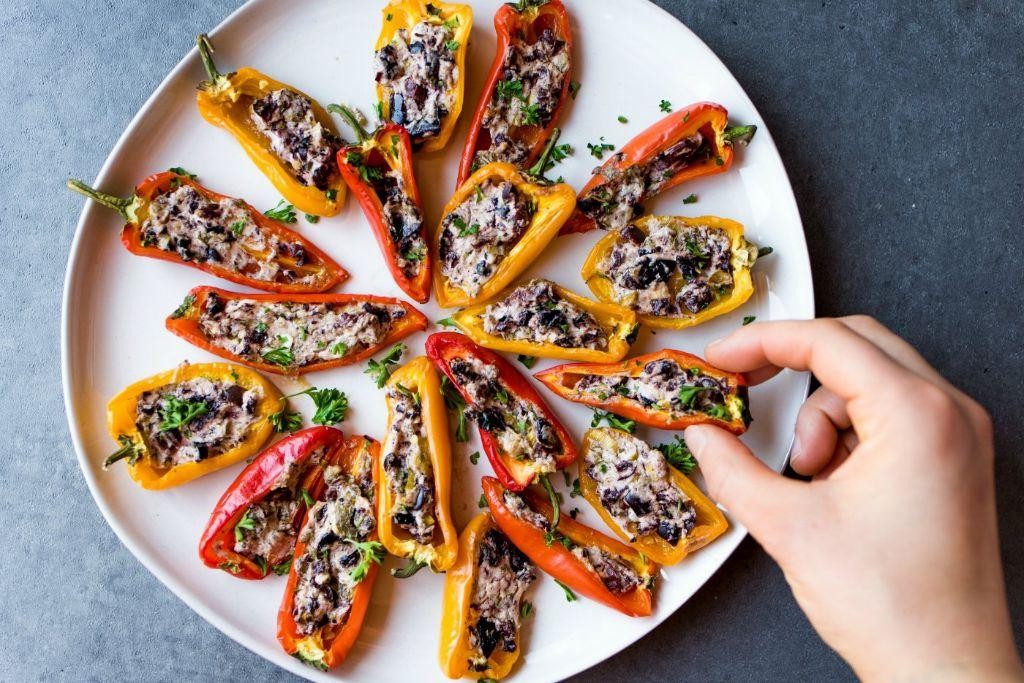 Olive and Cheese Stuffed Peppers