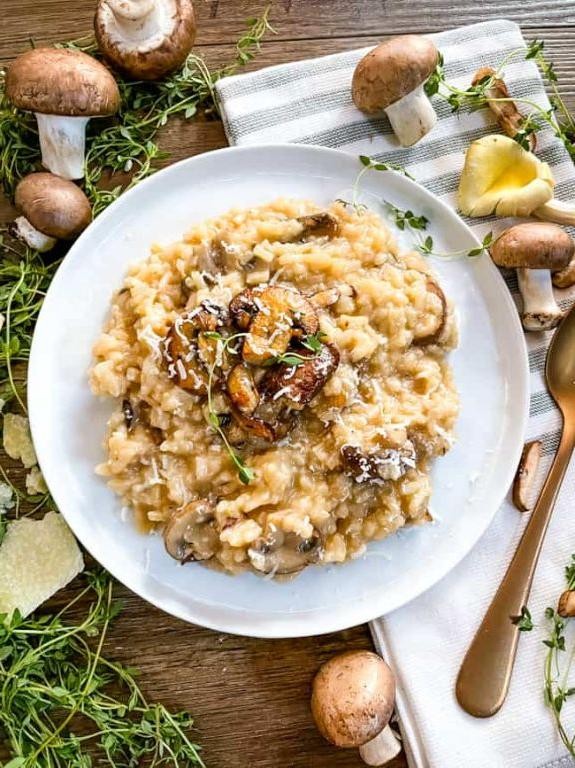 Olive and Mushroom Risotto
