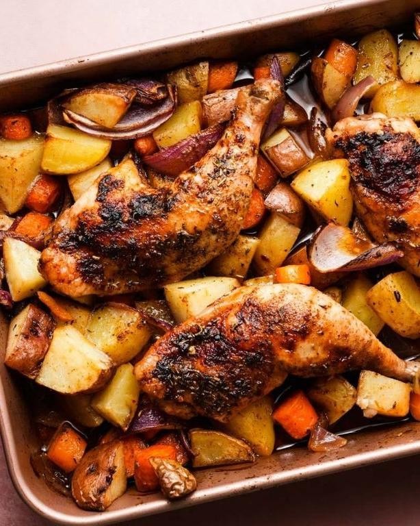 One Pan Chicken Breast with Potatoes and Onions
