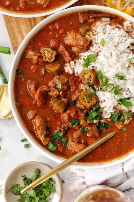 One Pot Chicken and Sausage Gumbo