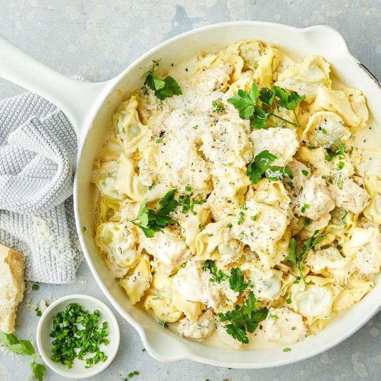 One-Pot Chicken and Tortellini Alfredo