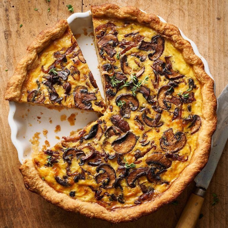 Onion and Mushroom Quiche