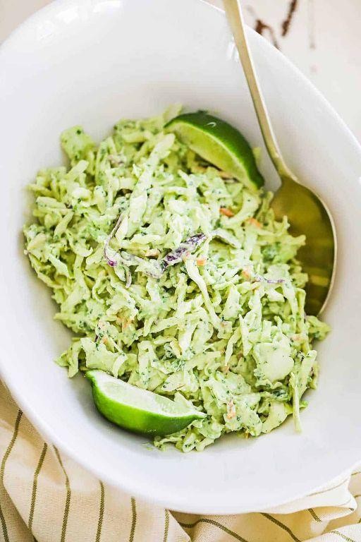 Oriental Cole Slaw with Avocado and Lime