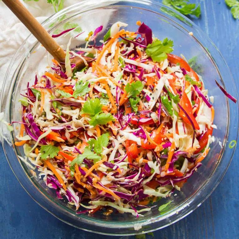 Oriental Cole Slaw with Sesame Ginger Dressing