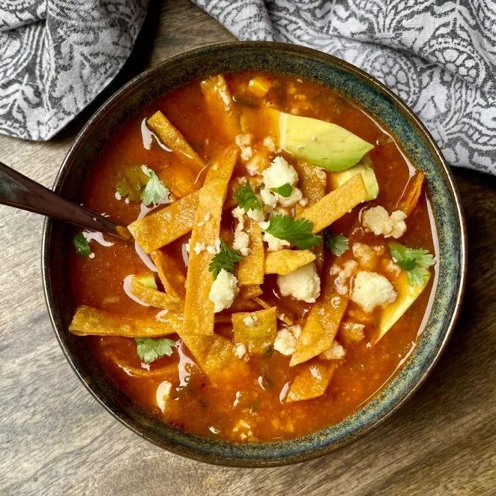 Outbacks Chicken Tortilla Soup with Queso Fresco