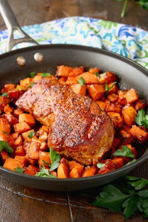 Oven-Roasted Mexican Pork Loin with Sweet Potatoes