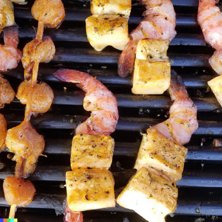 Pacific Cod and Shrimp Skewers with Teriyaki Glaze