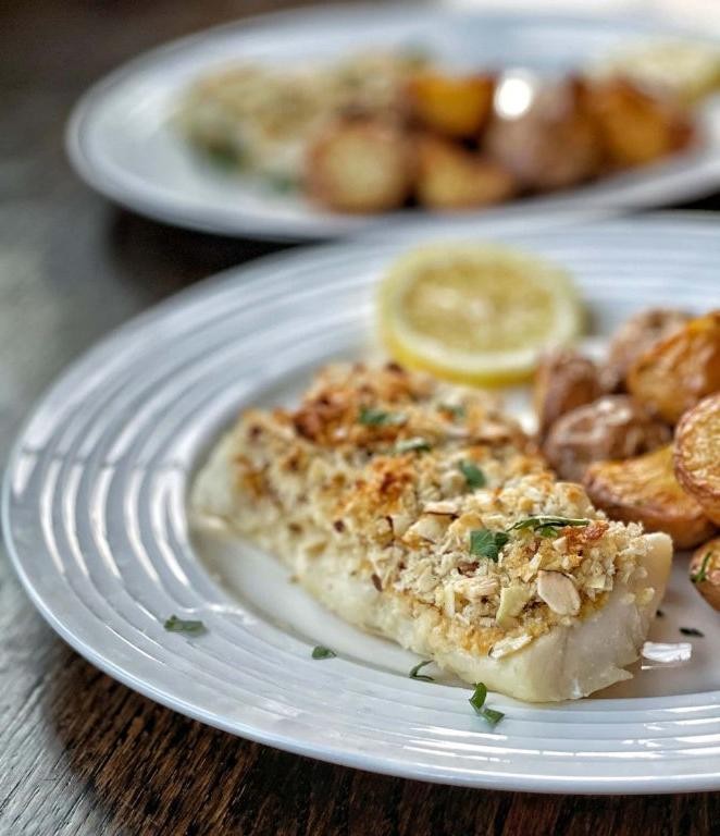 Pacific Cod with Almond Crust