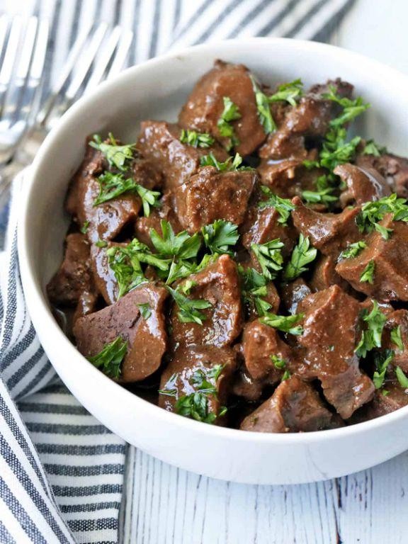 Pan Seared Beef Heart with Garlic Butter