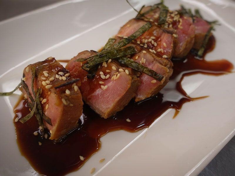 Pan-Seared Tuna Steak with Teriyaki Glaze