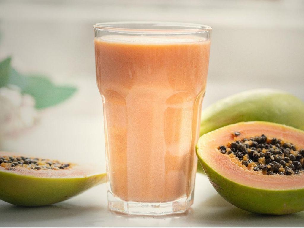 Papaya Flaxseed Smoothie