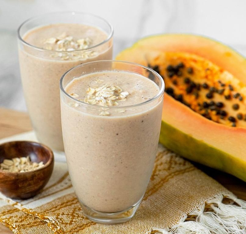 Papaya Oat Smoothie