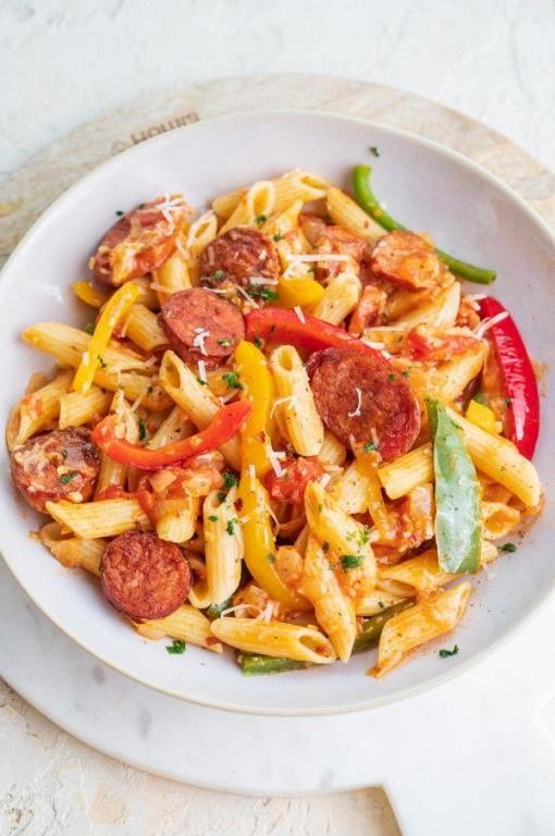 Pasta with Sausage and Peppers