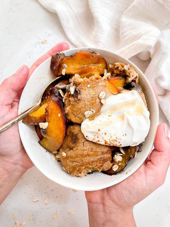 Peach Cobbler Low Calorie Oatmeal
