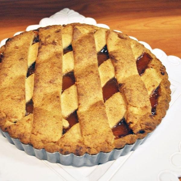 Peach Linzertorte