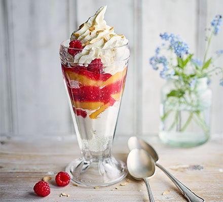 Peach Melba Sundae