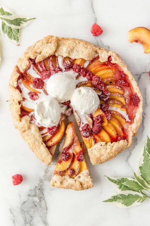 Peach Raspberry Galette