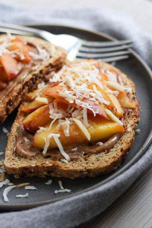 Peach and Almond Butter Toast