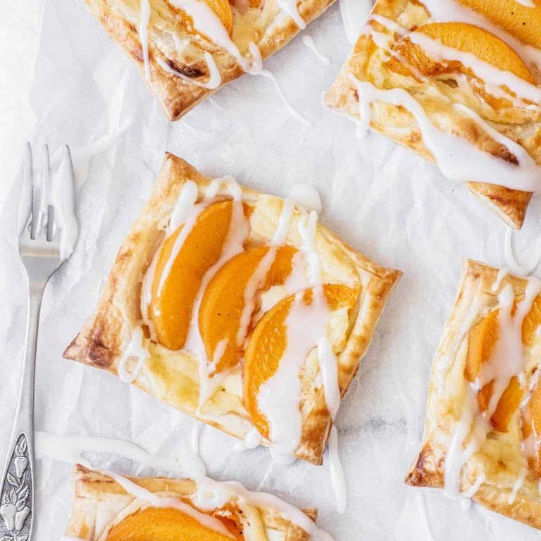 Peach and Cream Cheese Filo Pasty
