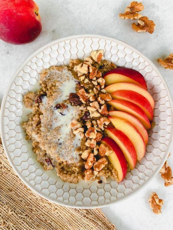 Peach and Quinoa Breakfast Bowl