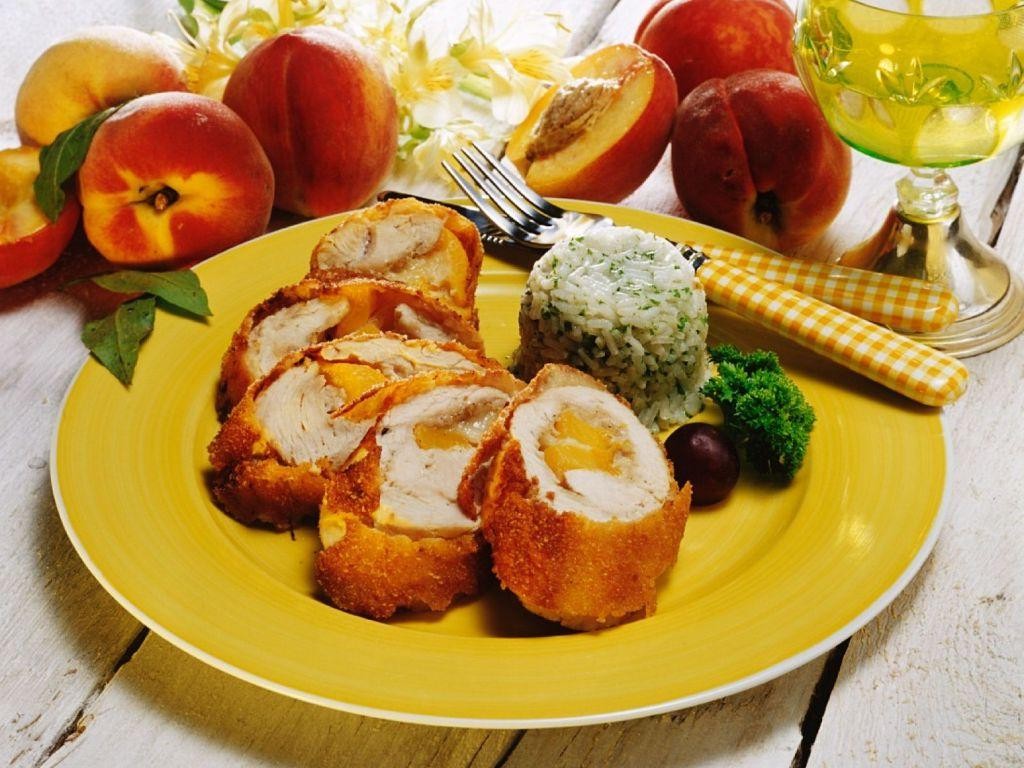 Peach and Walnut Stuffed Chicken Breast
